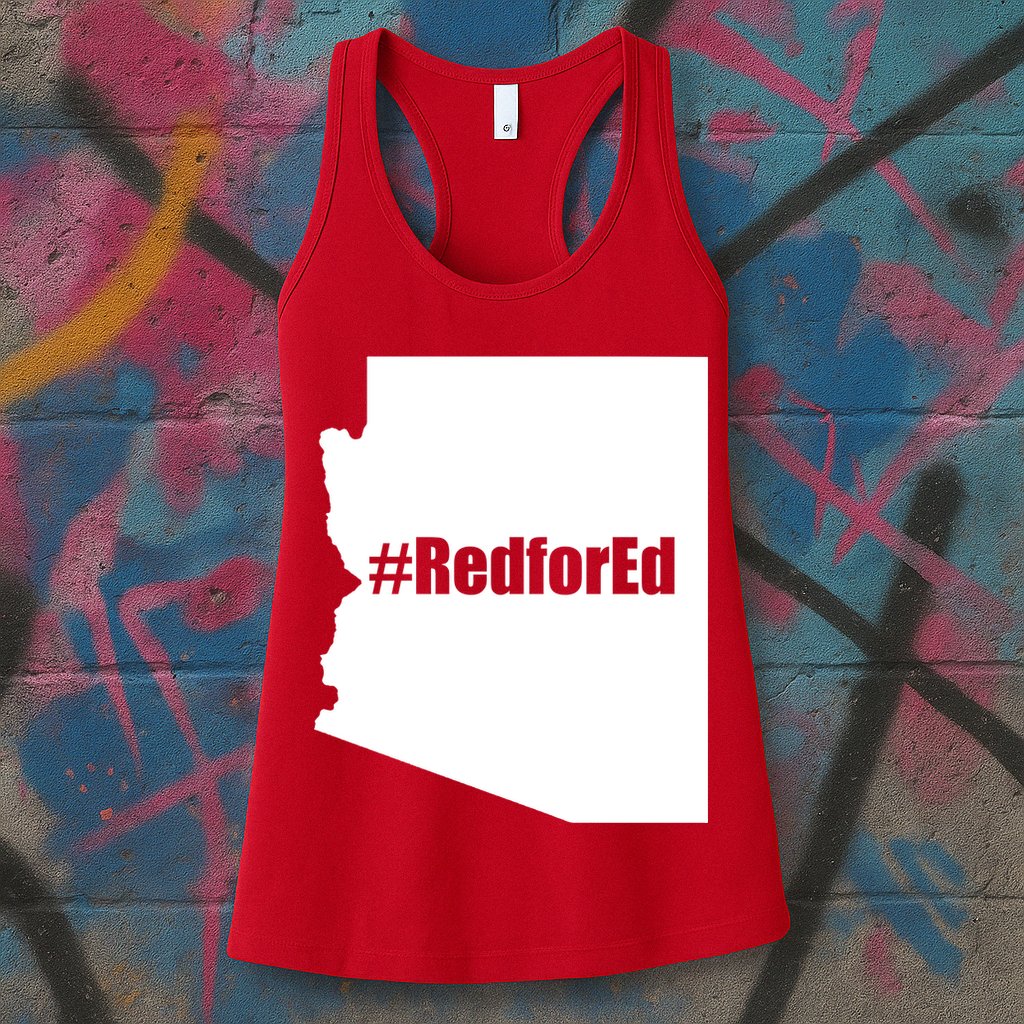 Red For Ed Protest Arizona Teacher Womens Tank Top