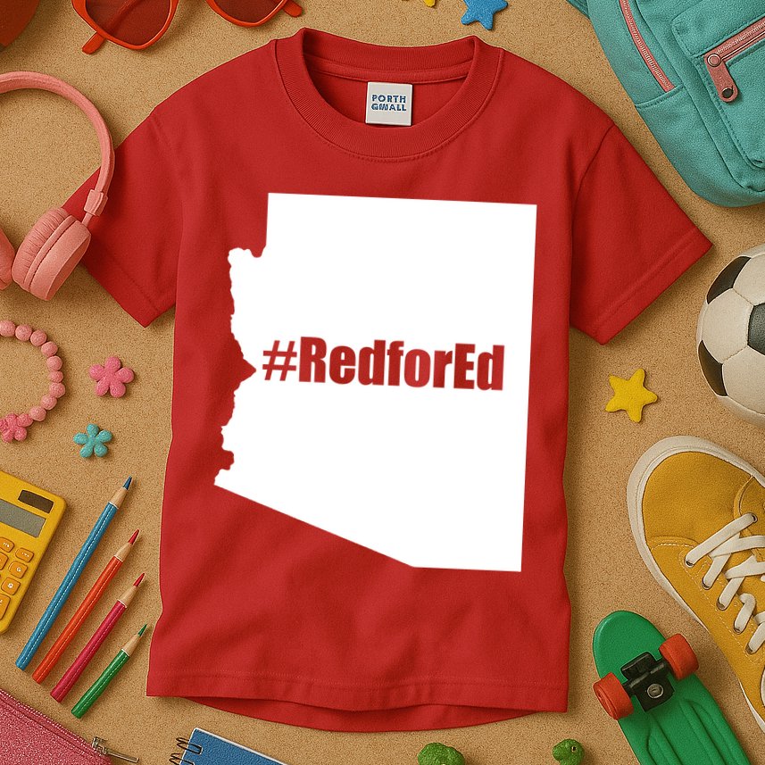Red For Ed Protest Arizona Teacher Kids T-Shirt