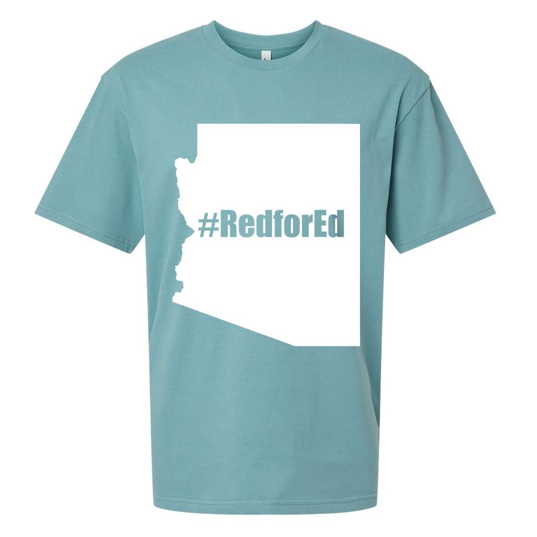 Red For Ed Protest Arizona Teacher Sueded Cloud Jersey T-Shirt