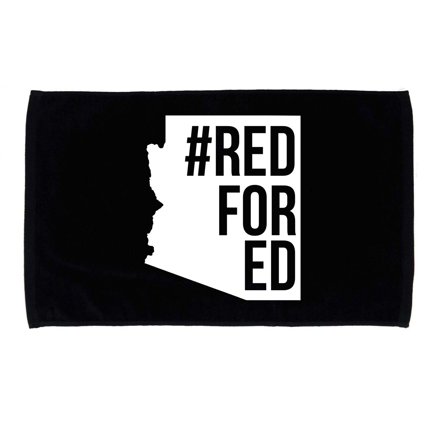 Red For Ed #RedForEd Arizona Teacher Protest Microfiber Hand Towel