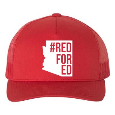 Red For Ed #RedForEd Arizona Teacher Protest Yupoong Adult 5-Panel Trucker Hat