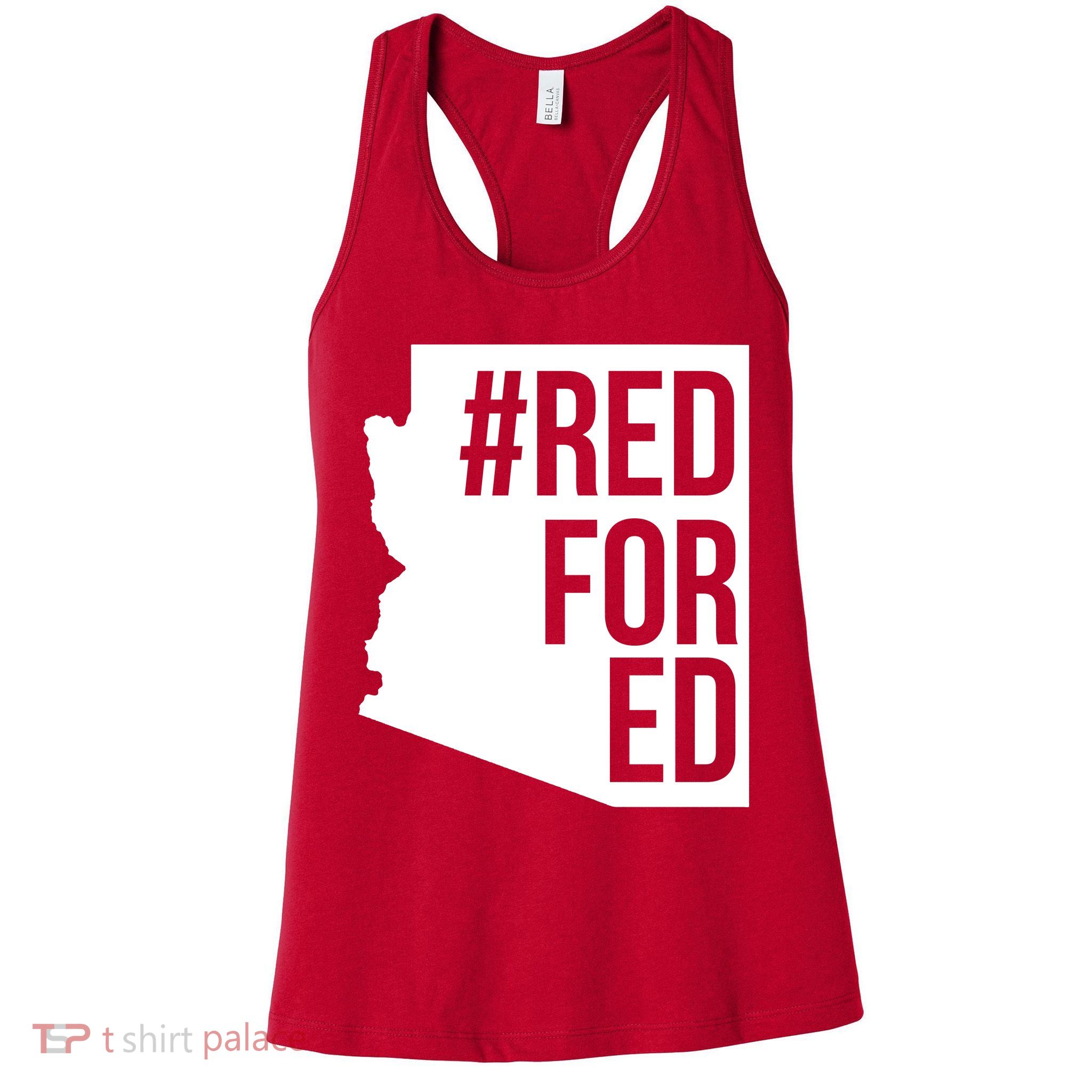 Red For Ed #RedForEd Arizona Teacher Protest Womens Tank Top