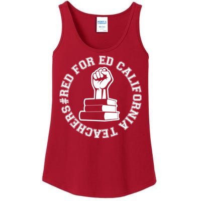 Red For Ed Resist Fist California Teachers Ladies Essential Tank