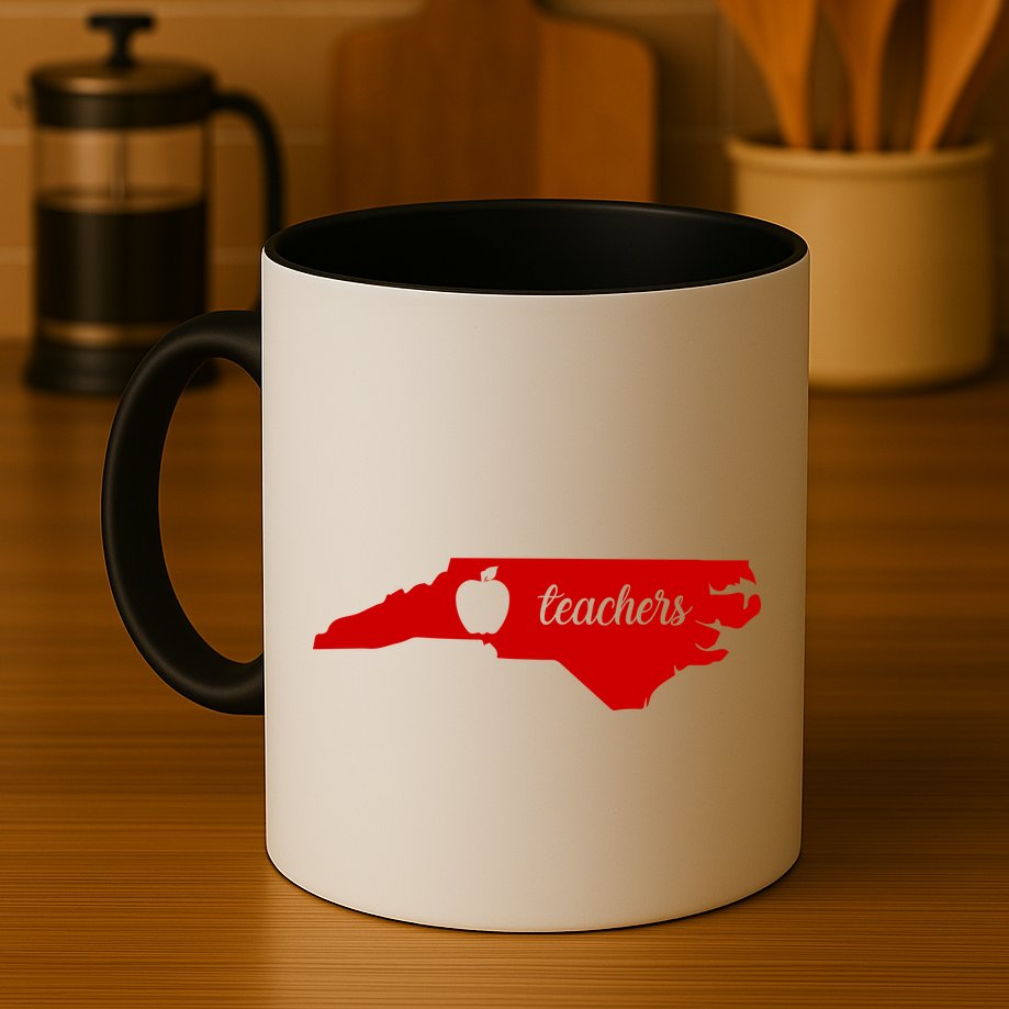 Red For Ed Teacher North Carolina Mug