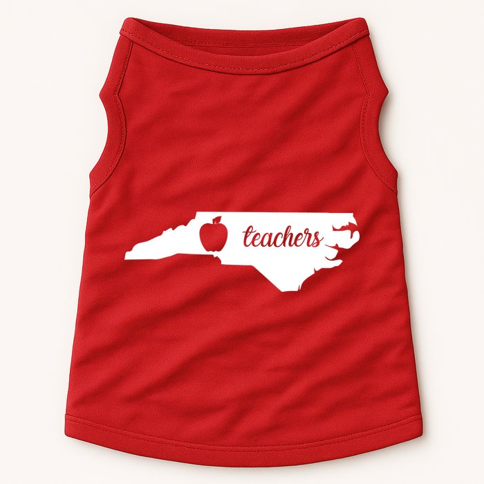 Red For Ed Teacher North Carolina Doggie Tank