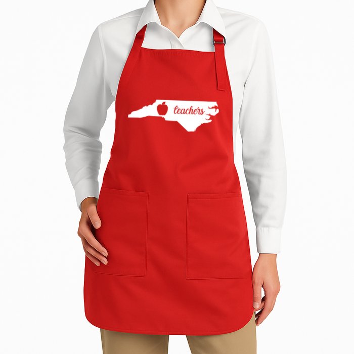 Red For Ed Teacher North Carolina Apron