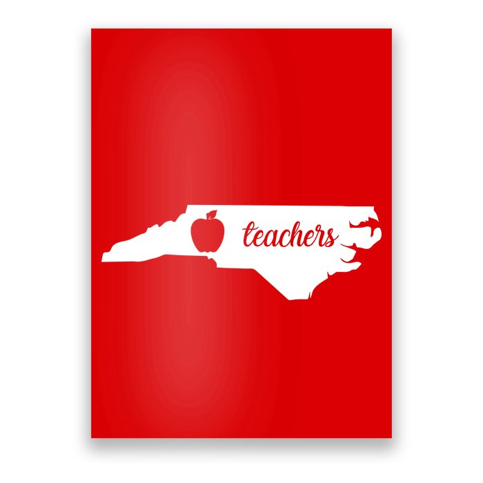 Red For Ed Teacher North Carolina Poster
