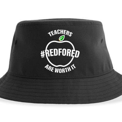 Red For Ed Teachers Are Worth It Sustainable Bucket Hat