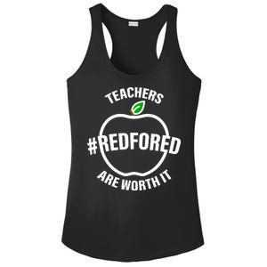 Red For Ed Teachers Are Worth It Ladies PosiCharge Competitor Racerback Tank