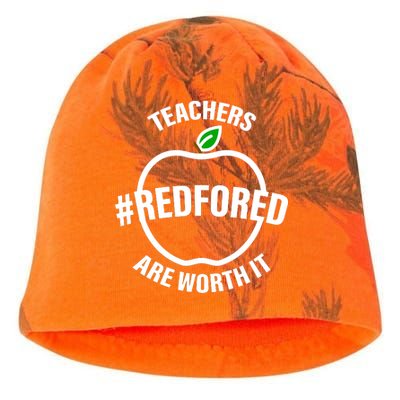 Red For Ed Teachers Are Worth It Kati - Camo Knit Beanie