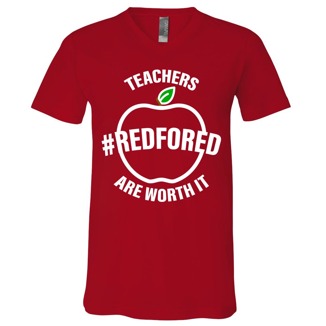 Red For Ed Teachers Are Worth It V-Neck T-Shirt