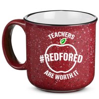 Red For Ed Teachers Are Worth It 15oz Campfire Ceramic Mug
