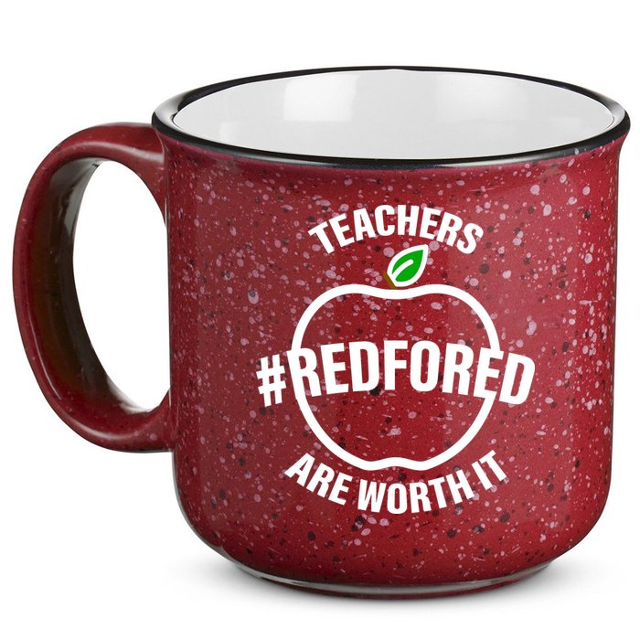 Red For Ed Teachers Are Worth It 15oz Campfire Ceramic Mug