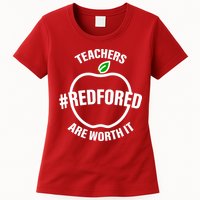 Red For Ed Teachers Are Worth It Womens T-Shirt