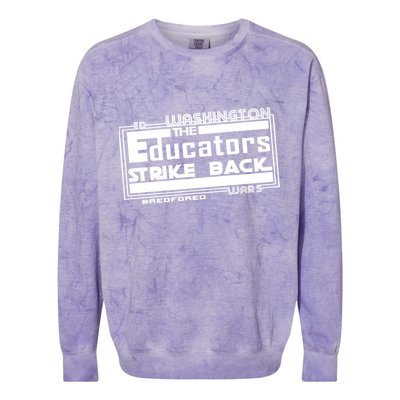 Red For Ed Washington Educators Strike Back Colorblast Crewneck Sweatshirt
