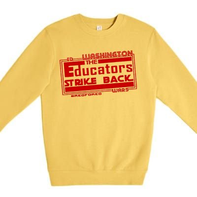 Red For Ed Washington Educators Strike Back Premium Crewneck Sweatshirt