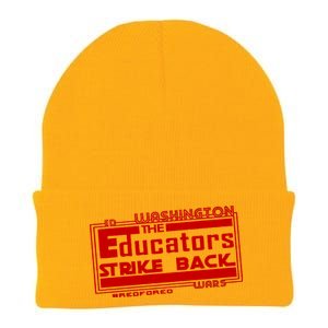 Red For Ed Washington Educators Strike Back Knit Cap Winter Beanie