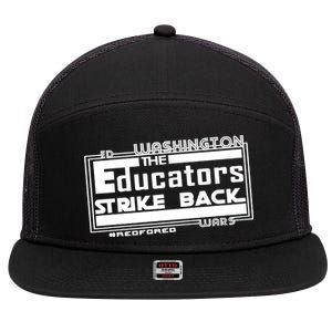 Red For Ed Washington Educators Strike Back 7 Panel Mesh Trucker Snapback Hat