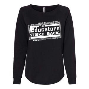 Red For Ed Washington Educators Strike Back Womens California Wash Sweatshirt