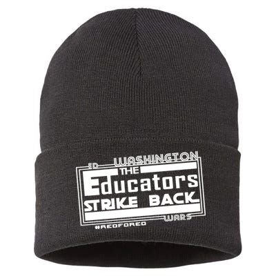 Red For Ed Washington Educators Strike Back Sustainable Knit Beanie