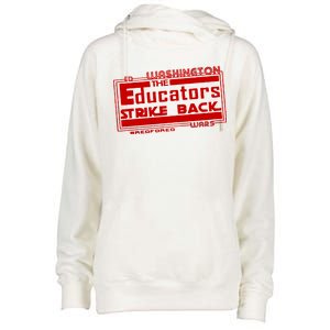 Red For Ed Washington Educators Strike Back Womens Funnel Neck Pullover Hood