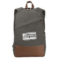 Red For Ed Washington Educators Strike Back Cotton Canvas Backpack