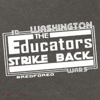 Red For Ed Washington Educators Strike Back Cotton Canvas Backpack
