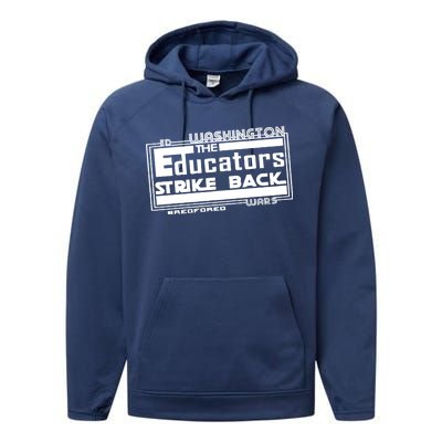 Red For Ed Washington Educators Strike Back Performance Fleece Hoodie