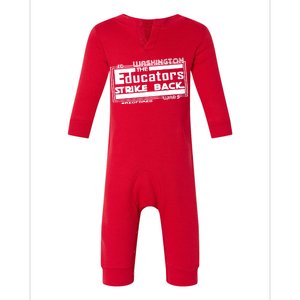 Red For Ed Washington Educators Strike Back Infant Fleece One Piece