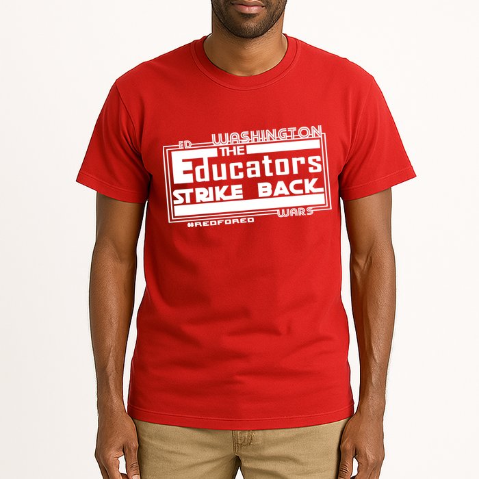Red For Ed Washington Educators Strike Back Tall T-Shirt