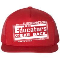 Red For Ed Washington Educators Strike Back Flat Bill Trucker Hat