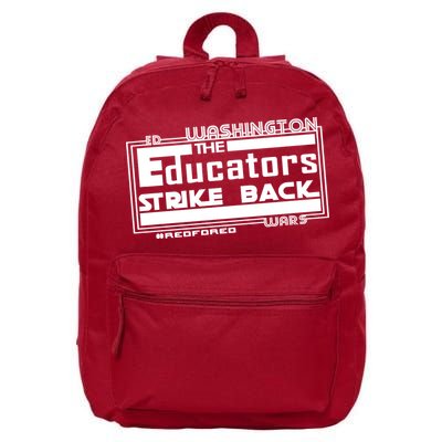 Red For Ed Washington Educators Strike Back 16 in Basic Backpack