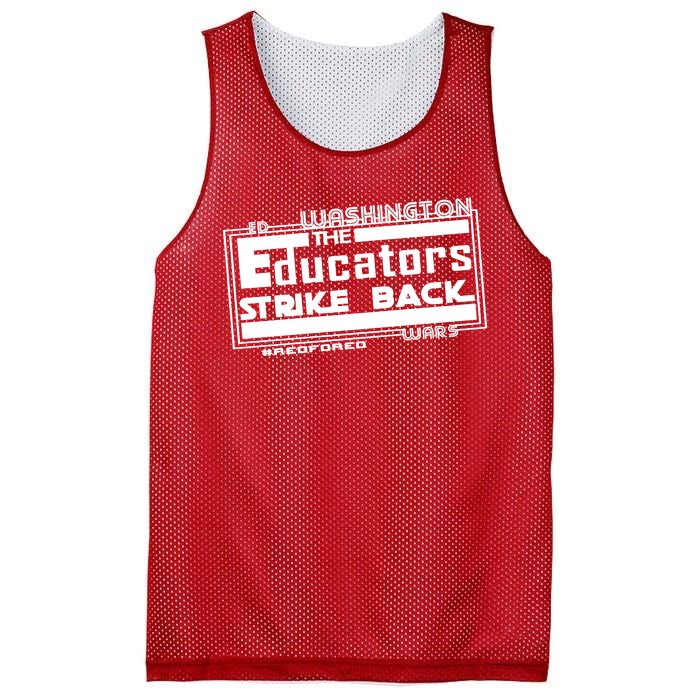 Red For Ed Washington Educators Strike Back Mesh Reversible Basketball Jersey Tank