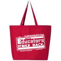 Red For Ed Washington Educators Strike Back 25L Jumbo Tote