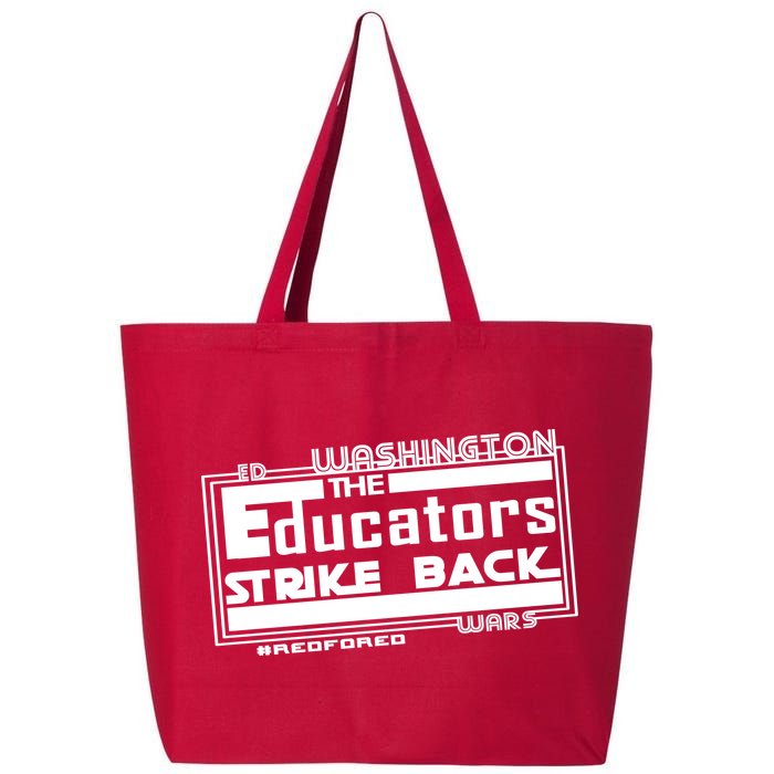 Red For Ed Washington Educators Strike Back 25L Jumbo Tote