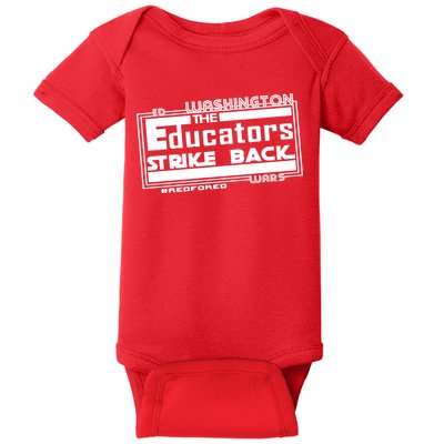 Red For Ed Washington Educators Strike Back Baby Bodysuit