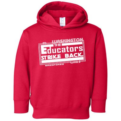 Red For Ed Washington Educators Strike Back Toddler Hoodie