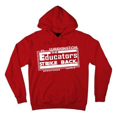 Red For Ed Washington Educators Strike Back Tall Hoodie