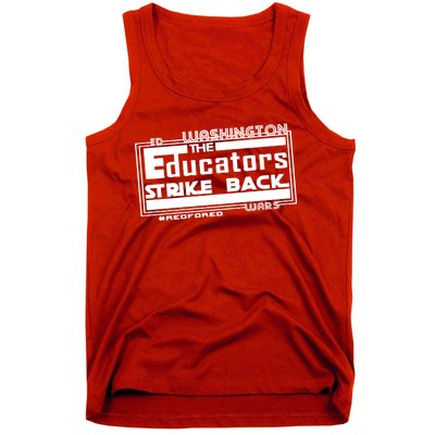 Red For Ed Washington Educators Strike Back Tank Top