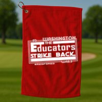 Red For Ed Washington Educators Strike Back Golf Towel