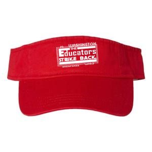 Red For Ed Washington Educators Strike Back Valucap Bio-Washed Visor