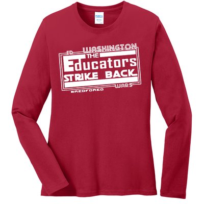 Red For Ed Washington Educators Strike Back Ladies Long Sleeve Shirt