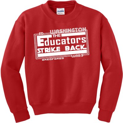 Red For Ed Washington Educators Strike Back Kids Sweatshirt