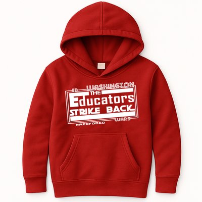 Red For Ed Washington Educators Strike Back Kids Hoodie