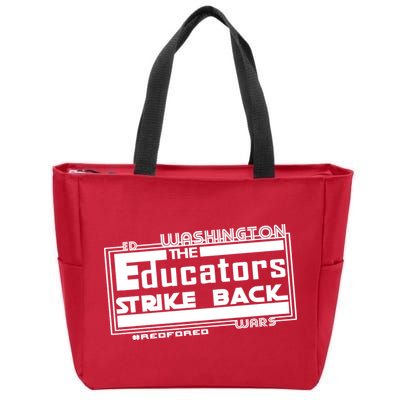 Red For Ed Washington Educators Strike Back Zip Tote Bag
