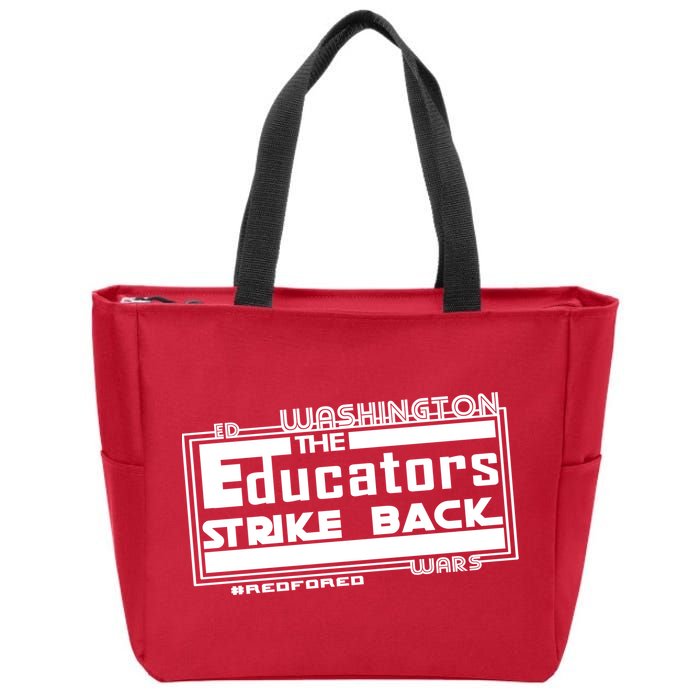 Red For Ed Washington Educators Strike Back Zip Tote Bag