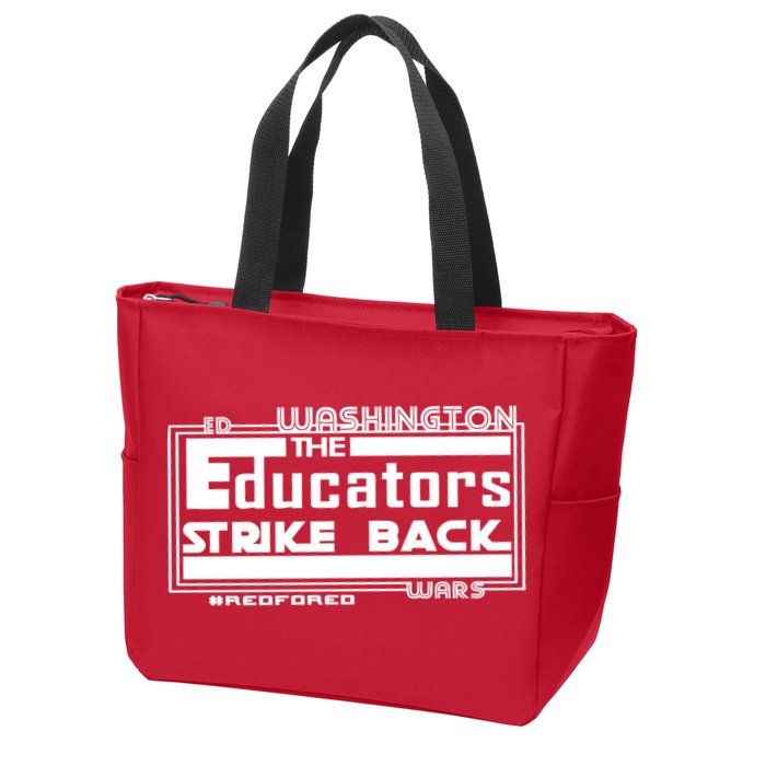 Red For Ed Washington Educators Strike Back Zip Tote Bag
