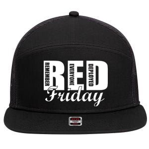 Red Friday 7 Panel Mesh Trucker Snapback Hat