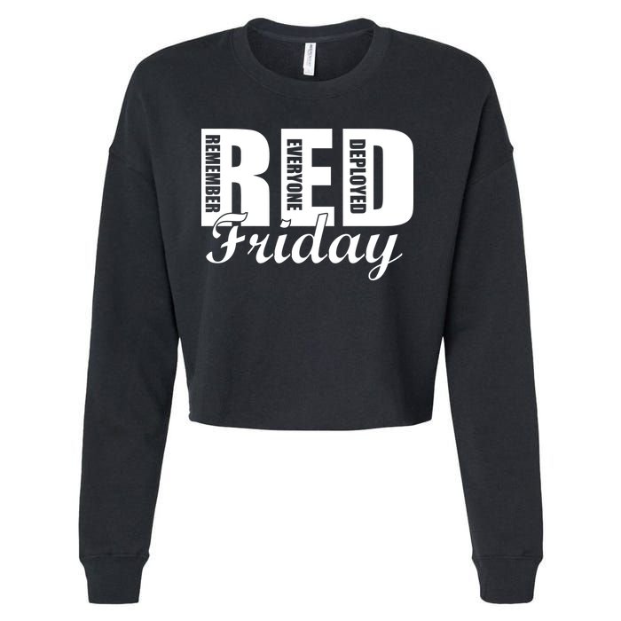 Red Friday Cropped Pullover Crew