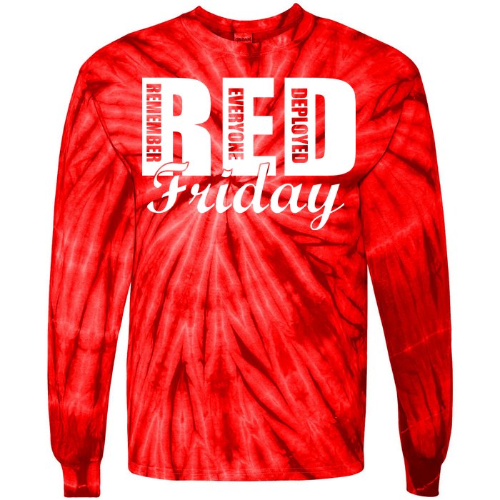 Red Friday Tie-Dye Long Sleeve Shirt